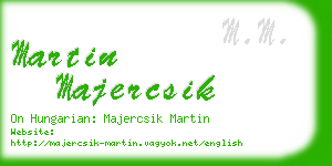 martin majercsik business card